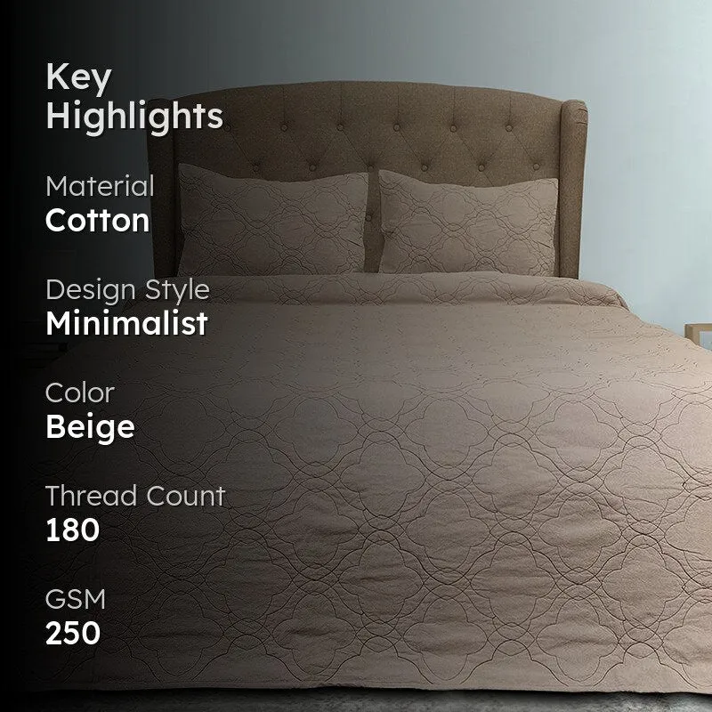 Sunbeam Weave Geometric Cotton Quilt - 250 GSM media 2