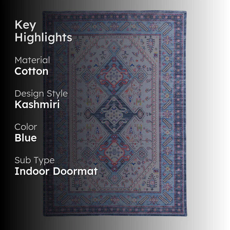 Kaelis Cotton Door Mats - Blue media 2