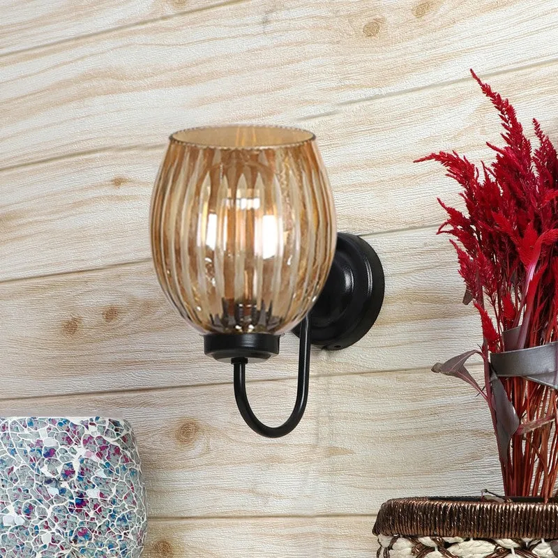 Warm Amber Glass Wall Lamp media 8
