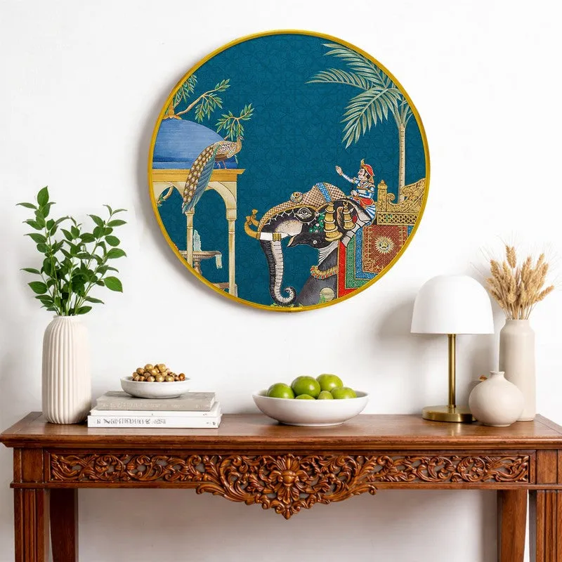 Royal Elephant Scene Paper Wall Art media 4