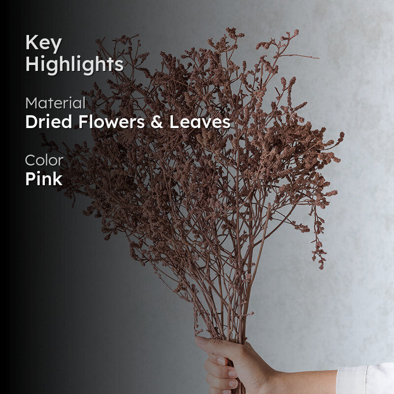 Ariel Dried Statice Flower Bunch - Rustic Pink media 2