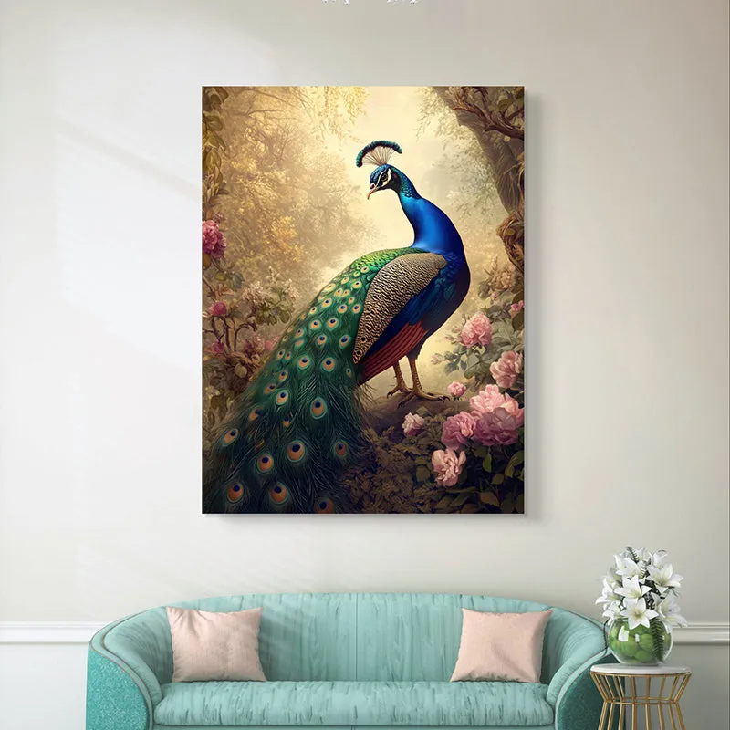 Peacock Aura Wall Painting media 5