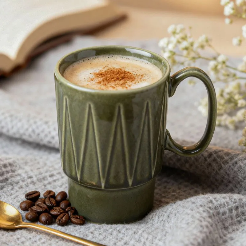 Kindred Ceramic Mug (Moss Green) - 350 mL media 1