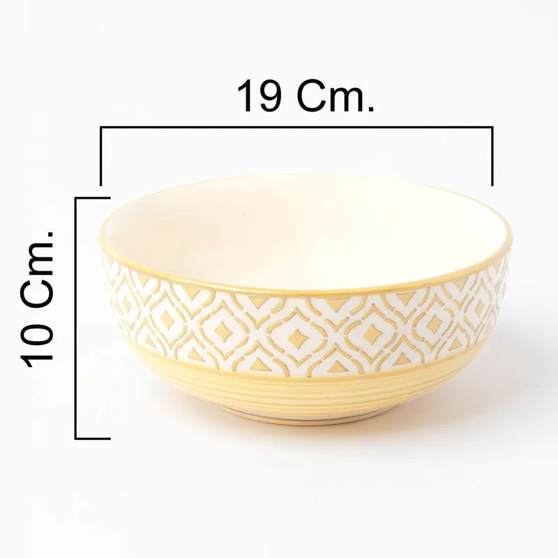 Amora Gold Ceramic Serving Bowls (1500 mL) - Set Of Two media 7