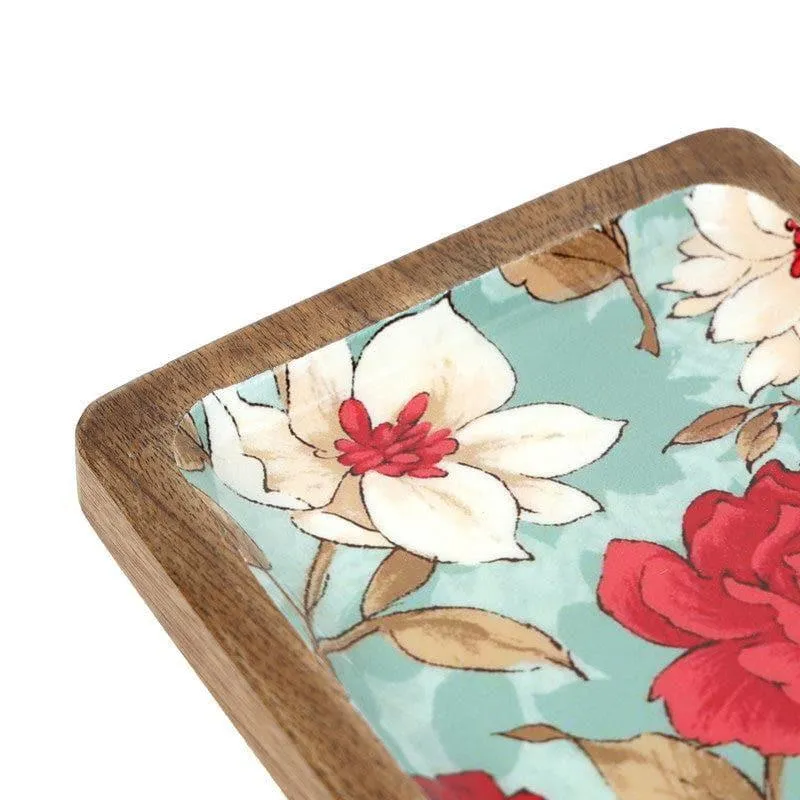 Aimee Floral Wood Platter media 4