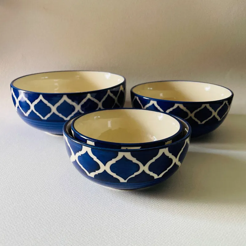 Wilara Flat Bowl (Blue) - Set Of Four media 1