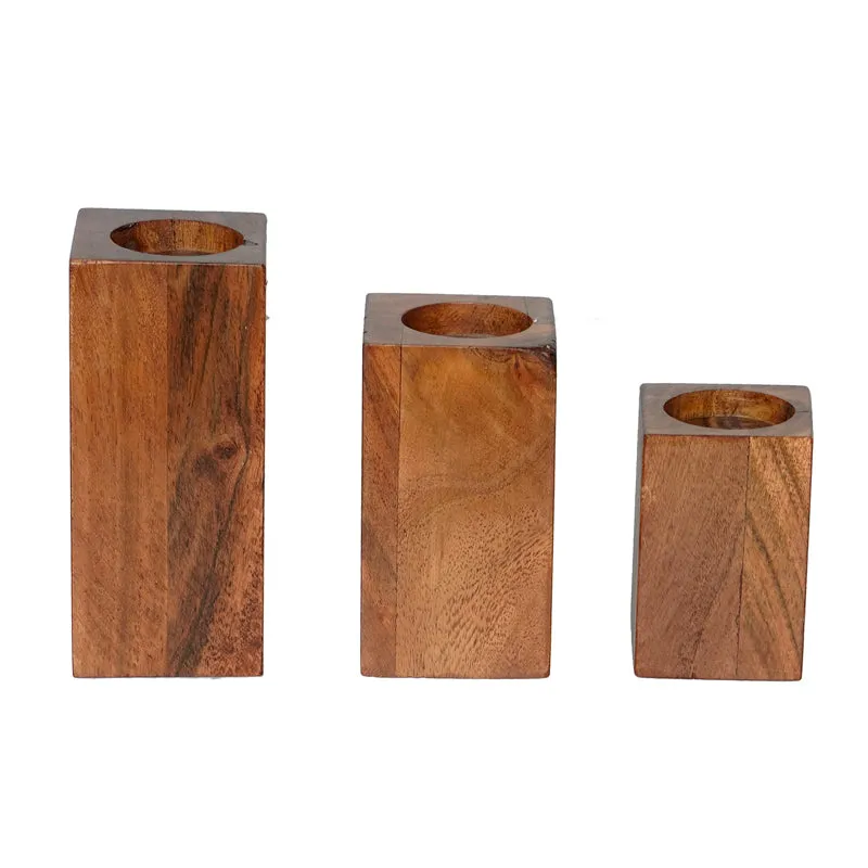 Wood & Flame Tea Light Holder - Three Piece Set media 7