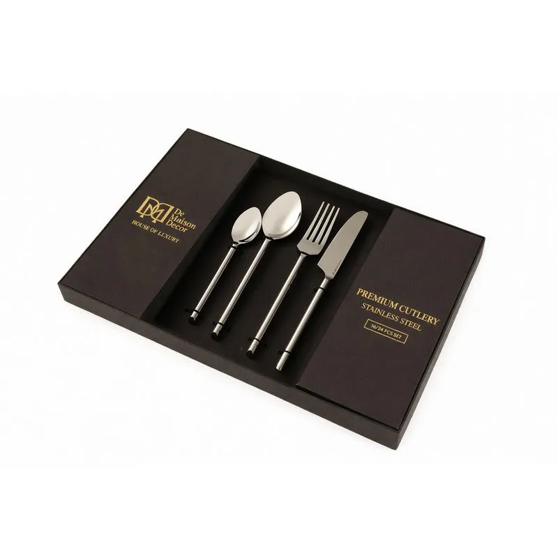 Kresta Stainless Steel Cutlery Set (Silver) - Twenty Four Piece Set media 4