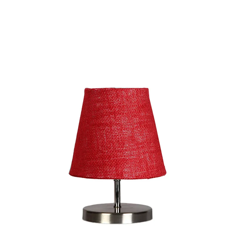Vidro Jute Table Lamp - Maroon,Silver media 4