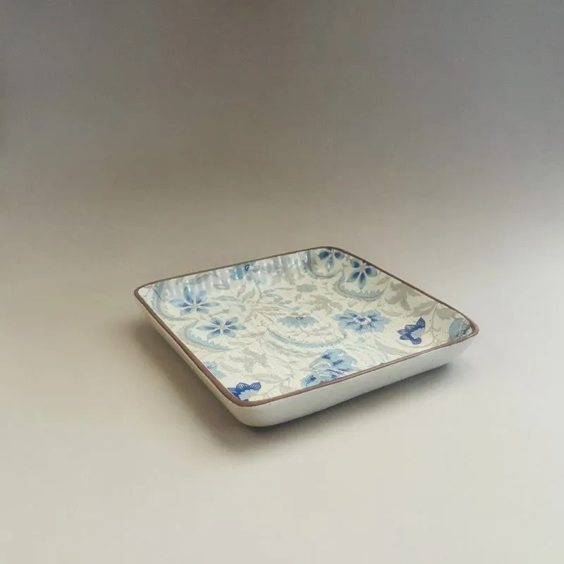 Florale Ceramic Square Platter - Blue media 5