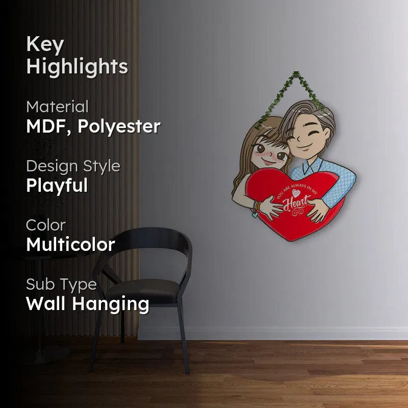 Couple's Heart Polyester & MDF Wall Hanging media 2