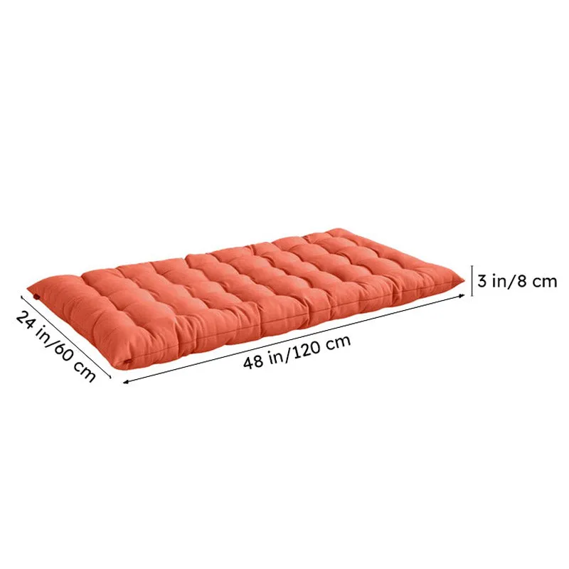Travis Cotton Floor Cushion - Terracotta Brown media 9