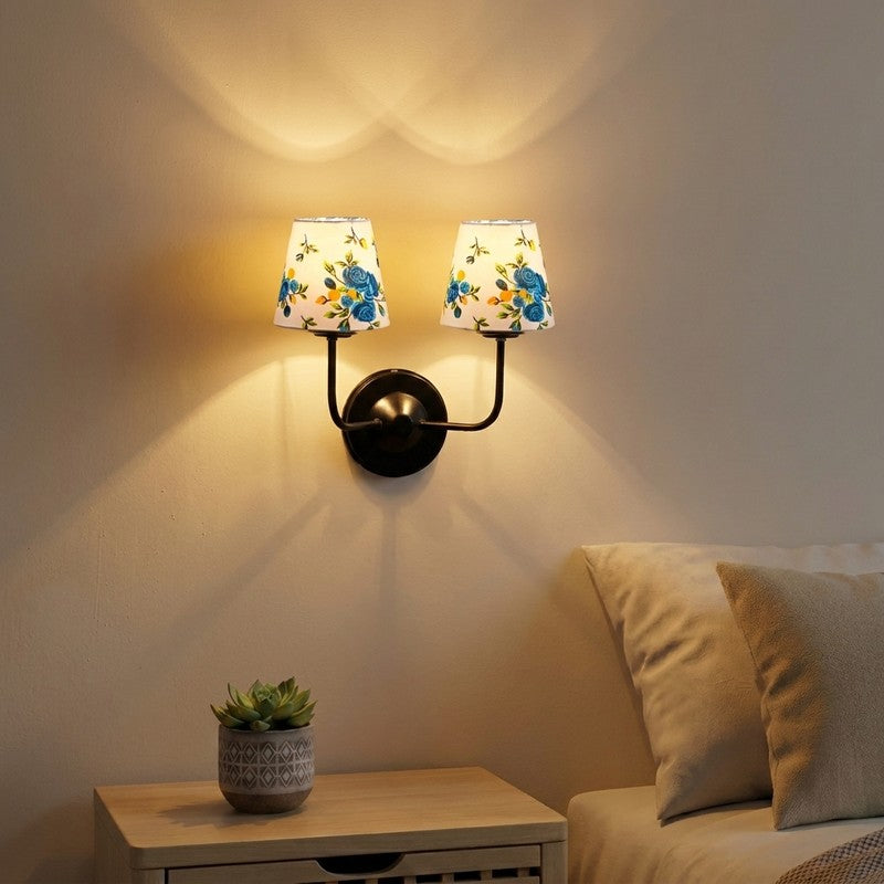 SoftGlow Twin Cotton Wall Lamp - Blue,White