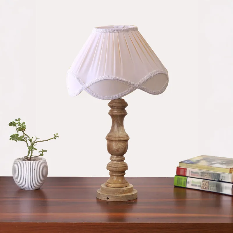 Valencia Wooden Table Lamp - White media 3