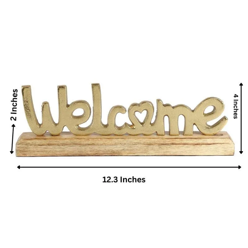 Warm Welcome Typography Showpiece - Gold media 5