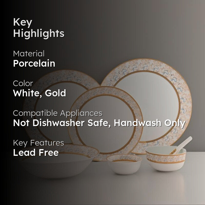 Spectrum Gold Dinner Set - 33 Piece Set media 2