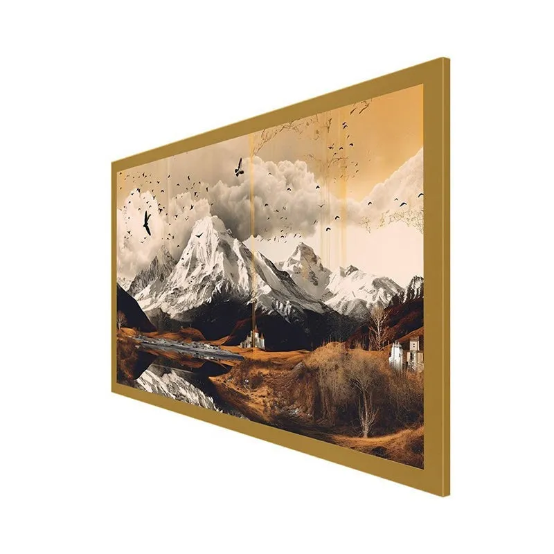 Mountain Vista Canvas Wall Painting media 7
