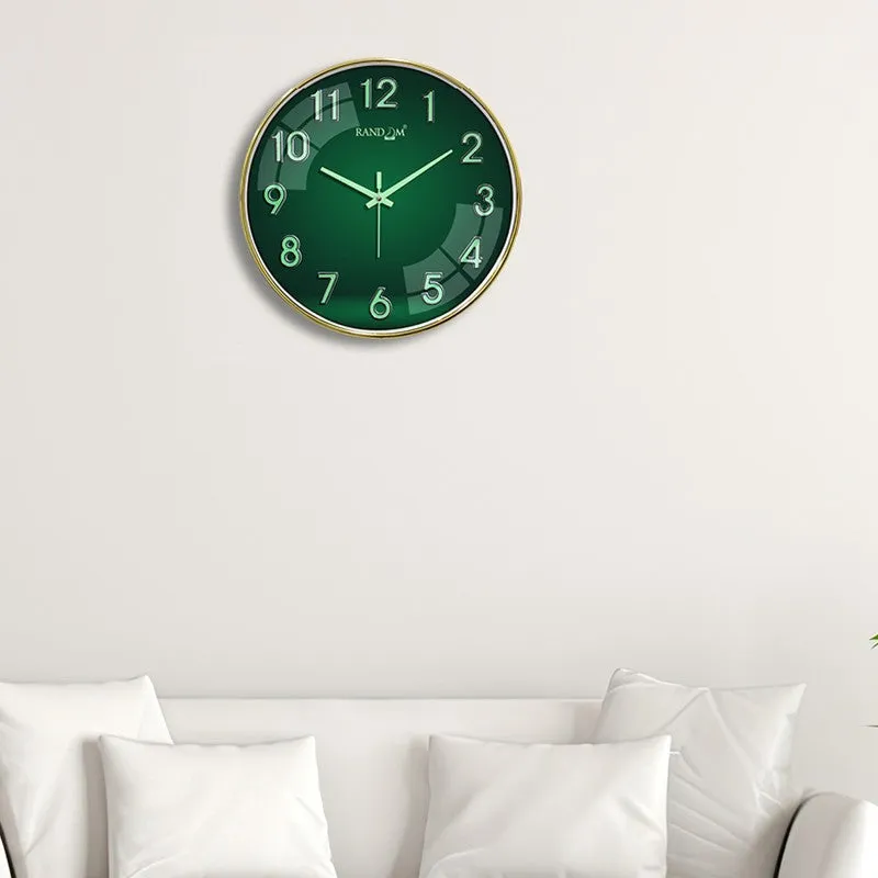 Elvric Round Modern Plastic Wall Clock - Green media 1