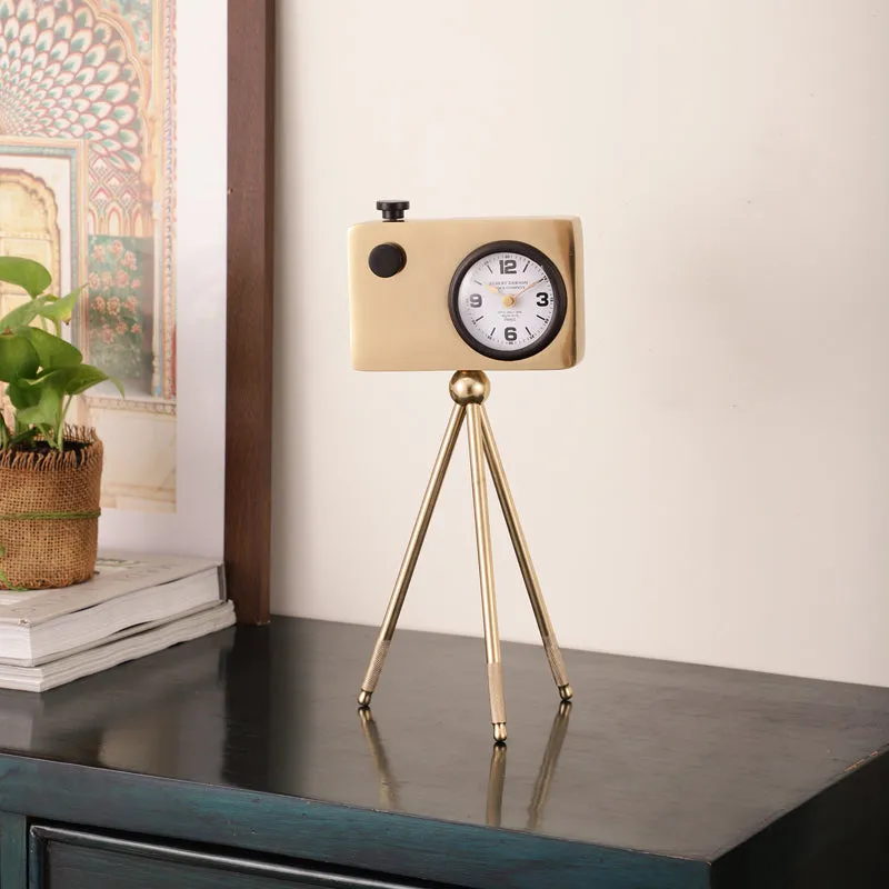 Filmo Cam Table Clock - Gold media 1