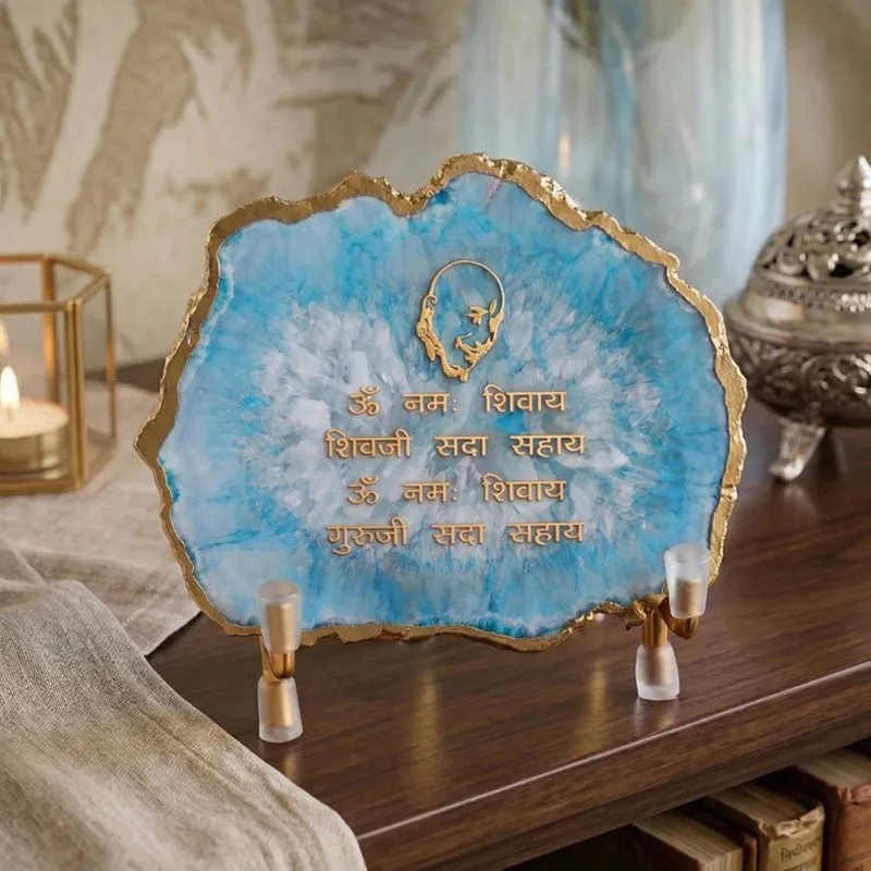 Guruji Mantra Agate Showpiece media 1
