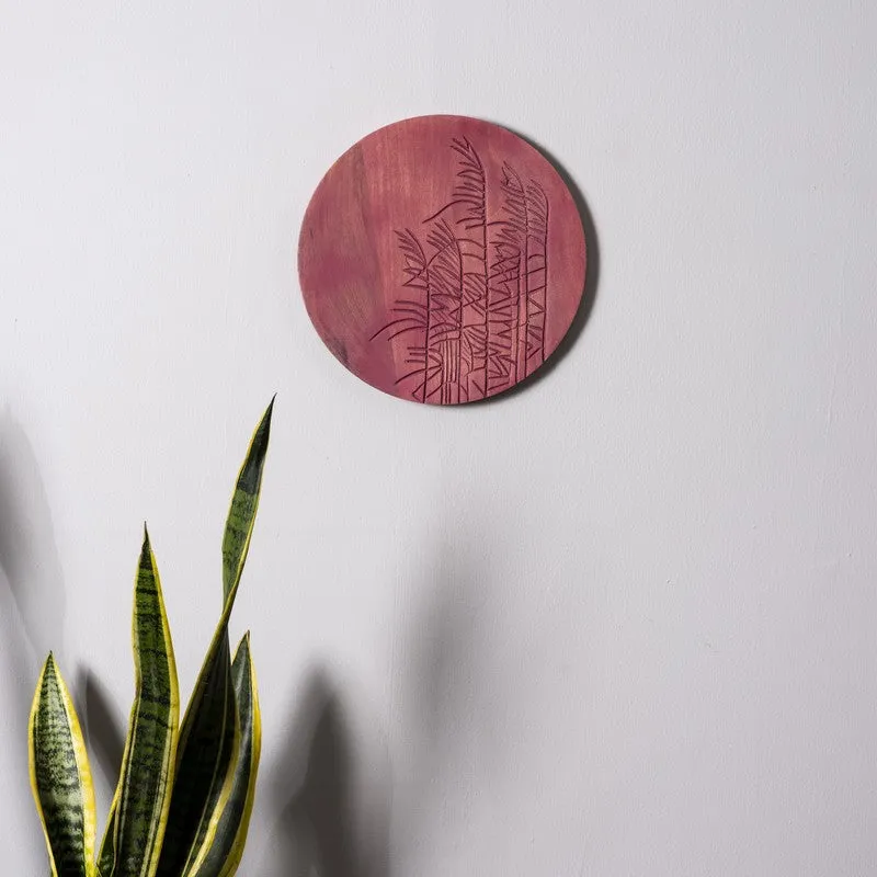 Crimson Blossom Wooden Wall Plate media 1