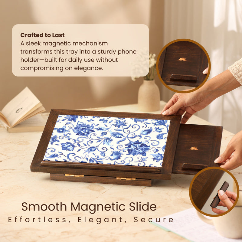 Mughal Flora Wood Laptop Stand media 3