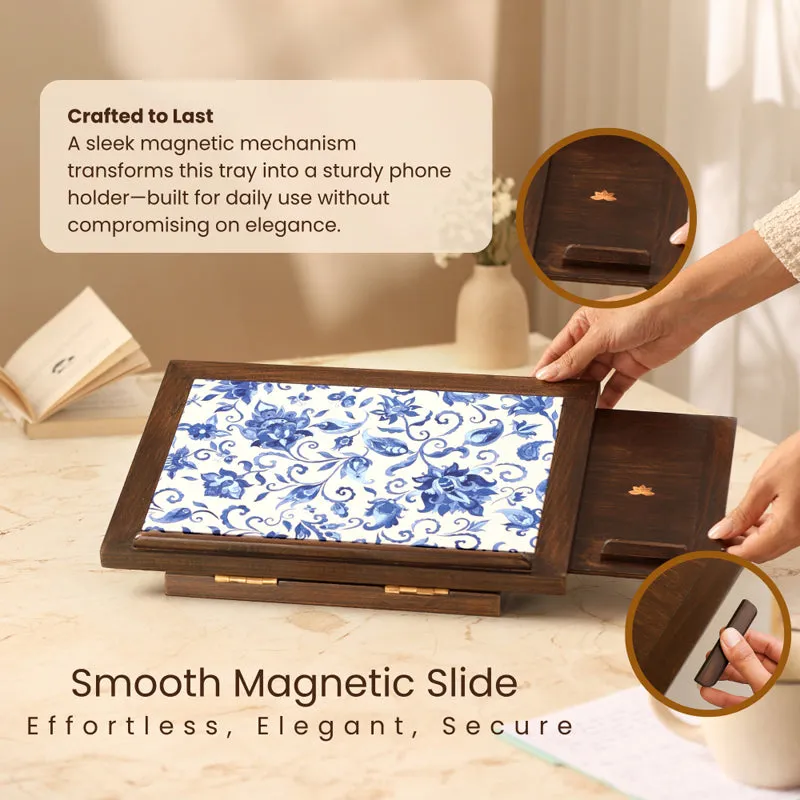 Mughal Flora Wood Laptop Stand media 3