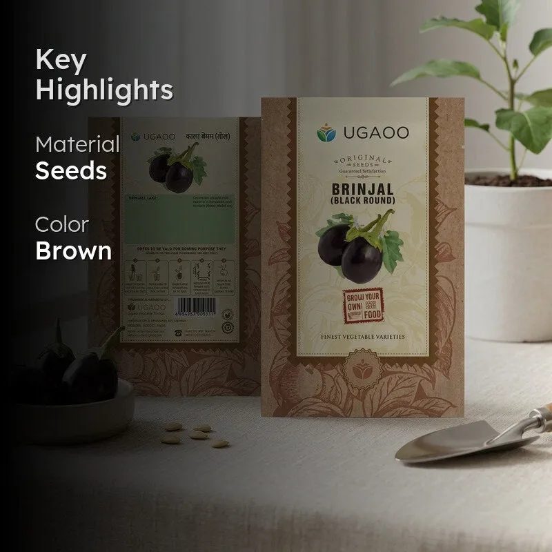 Ugaoo Black Brinjal Seeds (Long) media 2