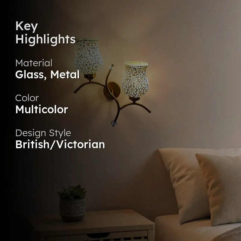 Aurelia Glow Twin Glass Wall Lamp - Multicolor media 2