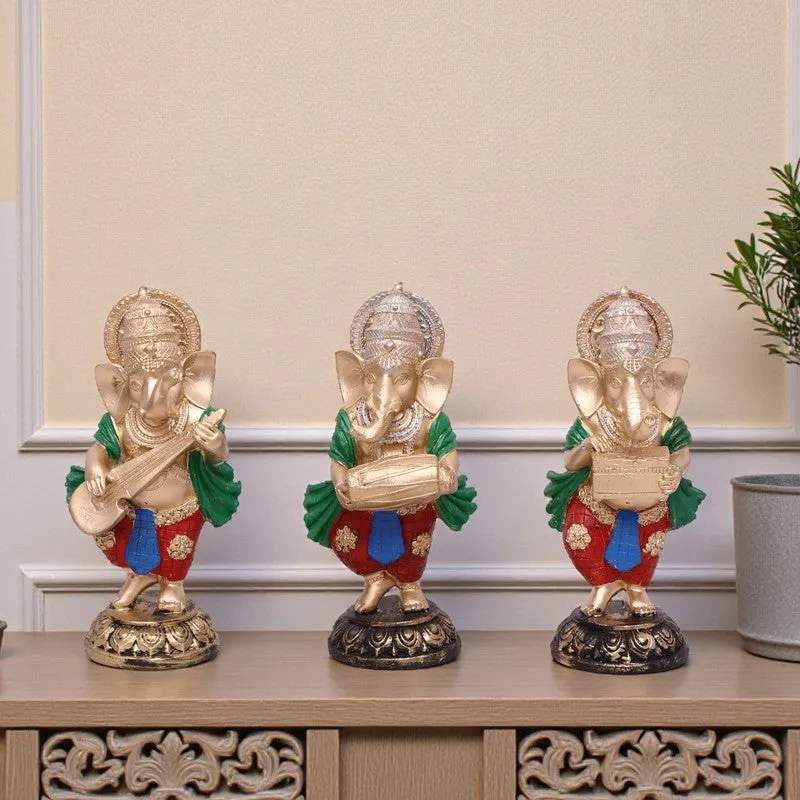 Siddhi Ganesha Polyresin Idol - Set Of Three media 1