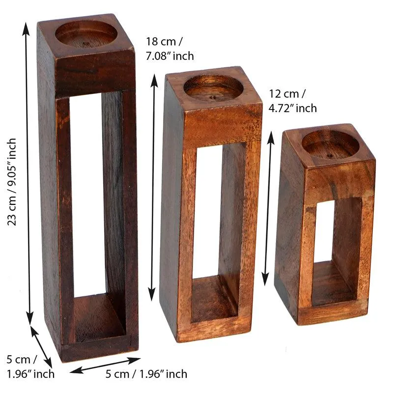 Cedar Glow Tea Light Holder - Set Of Three media 7