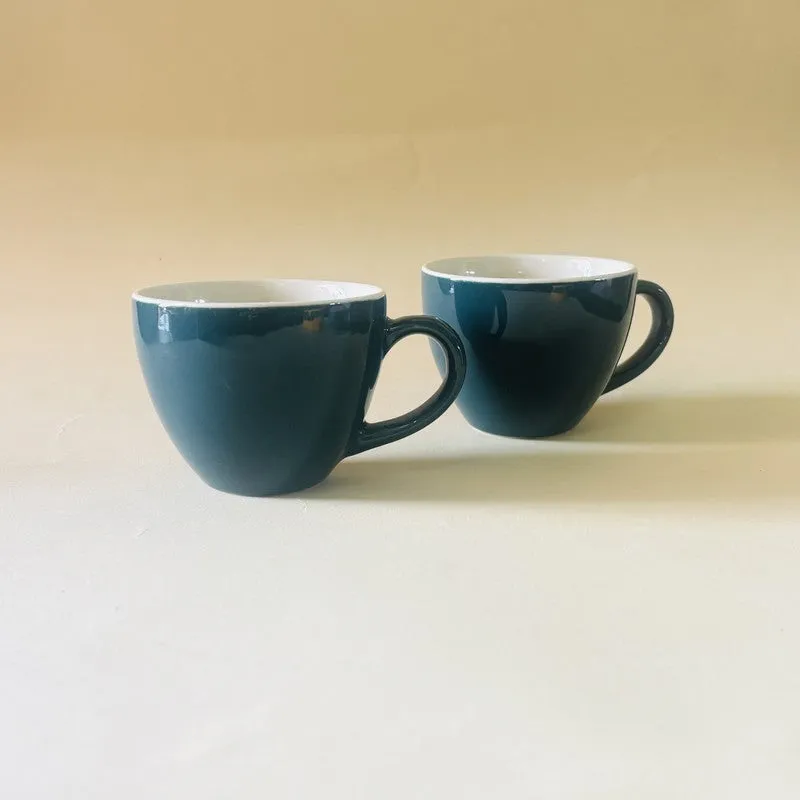 Ceramic Tea Cup (Deep Green/180 mL) - Set of Two media 3