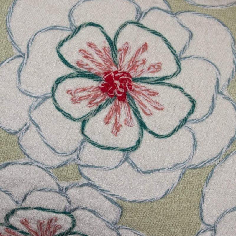 Alice Hand Embroidered Cushion Cover - Green media 4