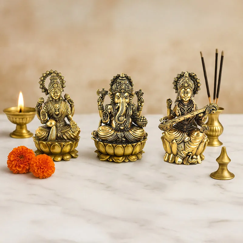 Divine Trio II Brass Idol - Set Of Three media 4