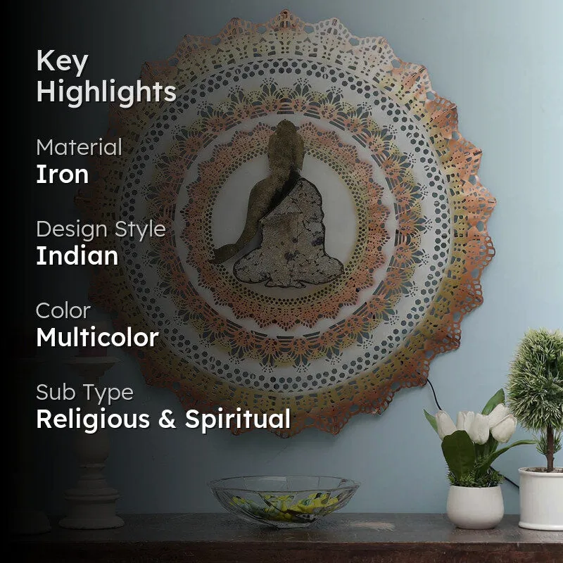 Buddha & Mandala Iron Wall Accent media 2