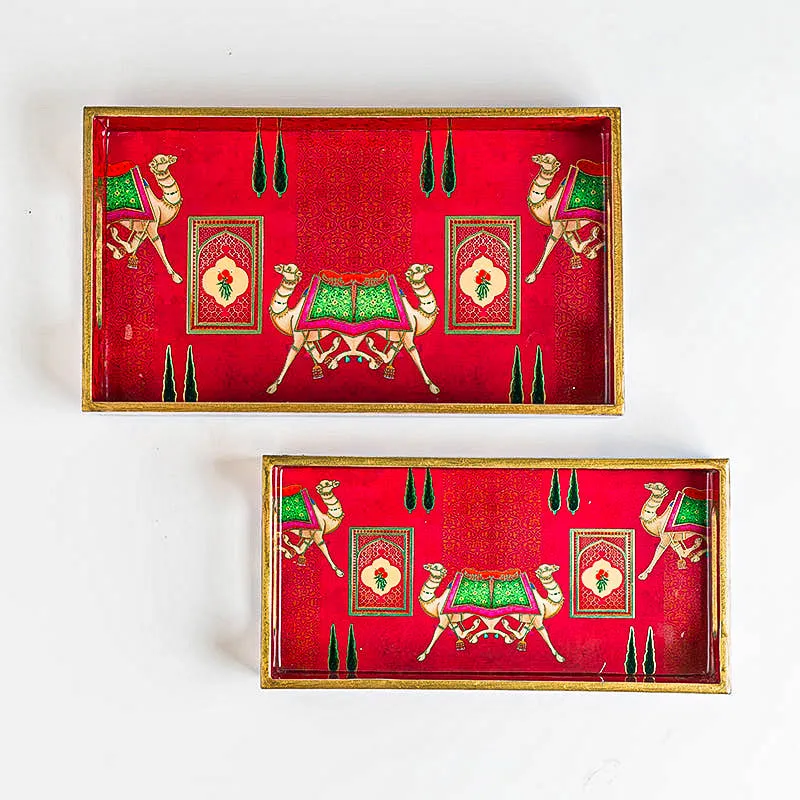 Camel Carriage Serving Tray - Medium & Small media 4