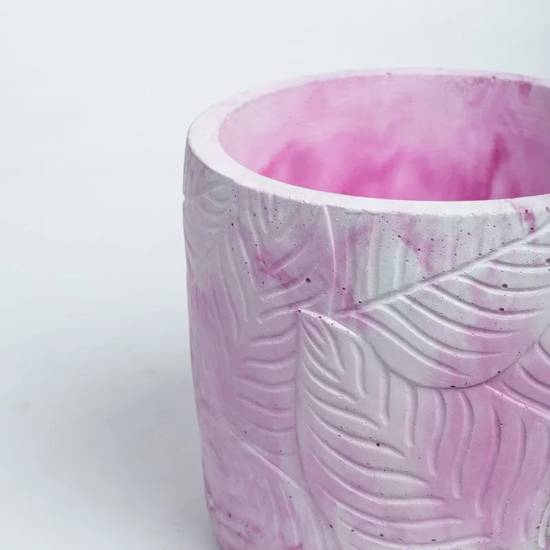 Leaf Print Planter - Pink media 5