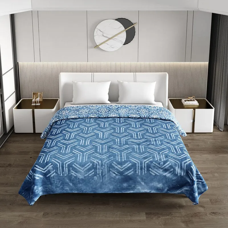 Monte Carlo Crimson Dreamscape Blanket (Blue)- 800 GSM media 4
