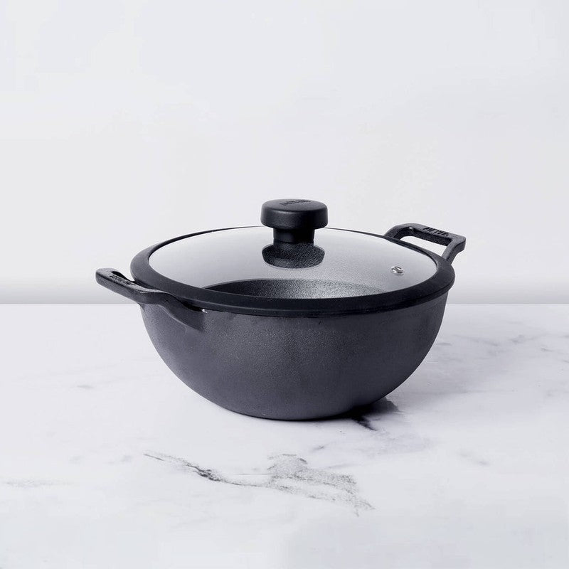 Meyer Zenvia Cast Iron Kadhai with Lid - 2000 mL media 3