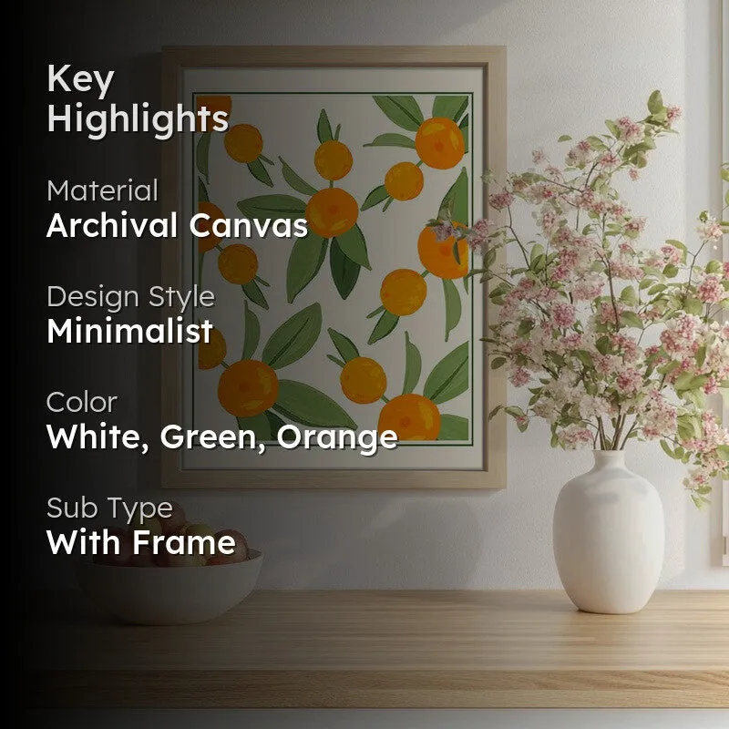 Citrus Aura Archival Canvas Wall Art - Brown media 2