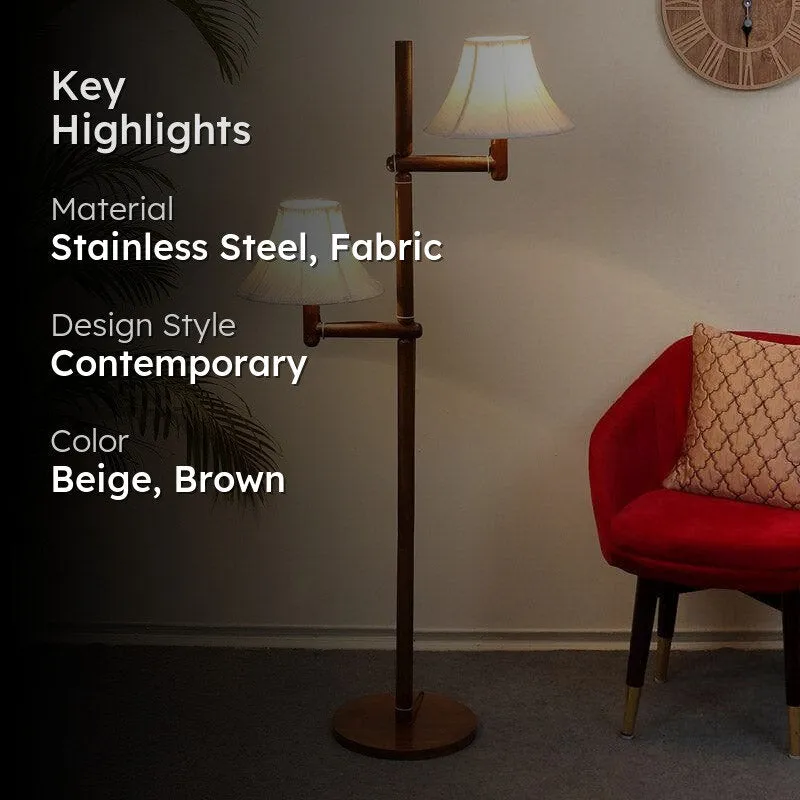 Jijo Jasto Stainless Steel Floor Lamp - Beige media 2