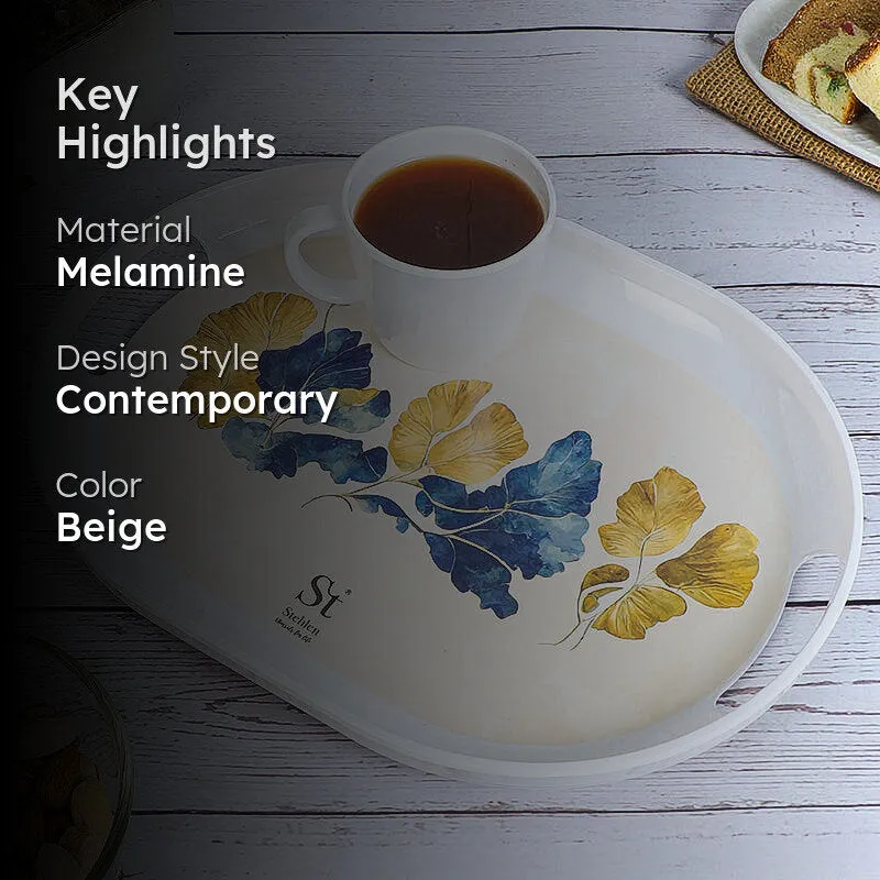 Leaf Of Gold Melamine Serving Tray media 2
