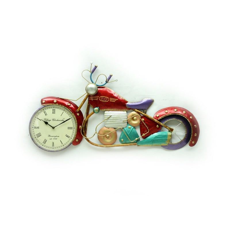 Jawa Rider Inspired Metal Wall Clock media 4