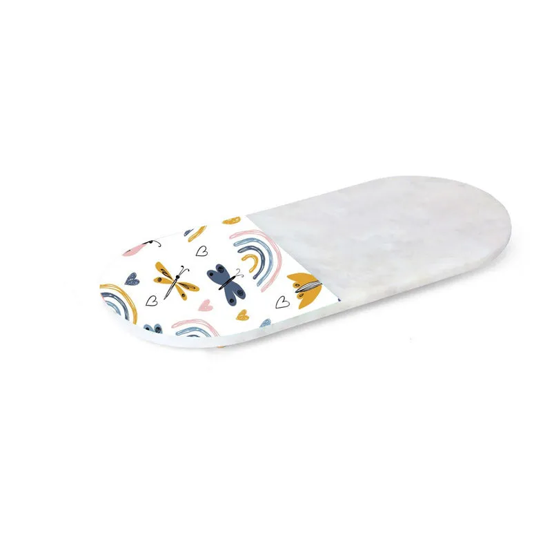 Ovelta Rainbow Printed (Marble,Brass) Marble Platter - Set of Two media 3