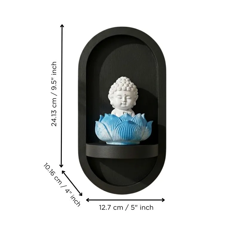 Zen Monks Resin Wall Accent - Blue media 5