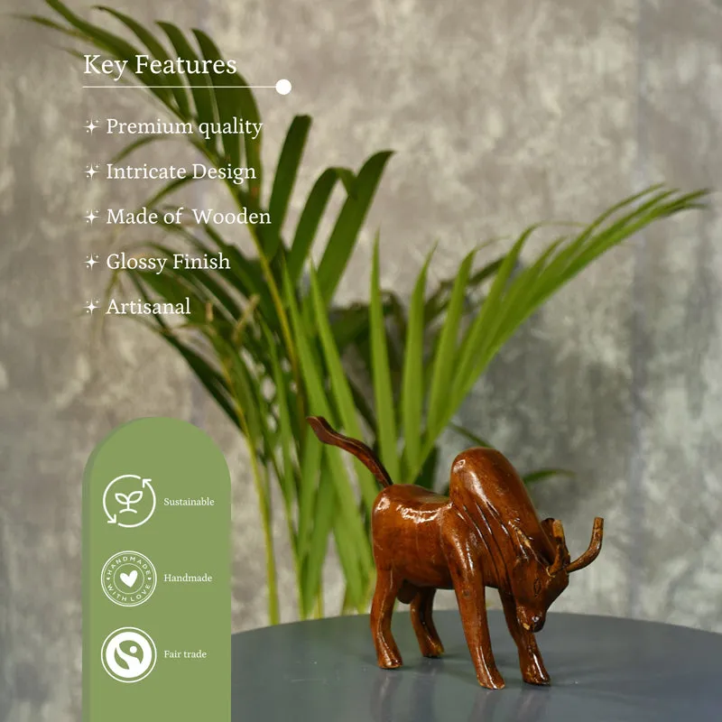 Timber Taurus Wood Showpiece media 4