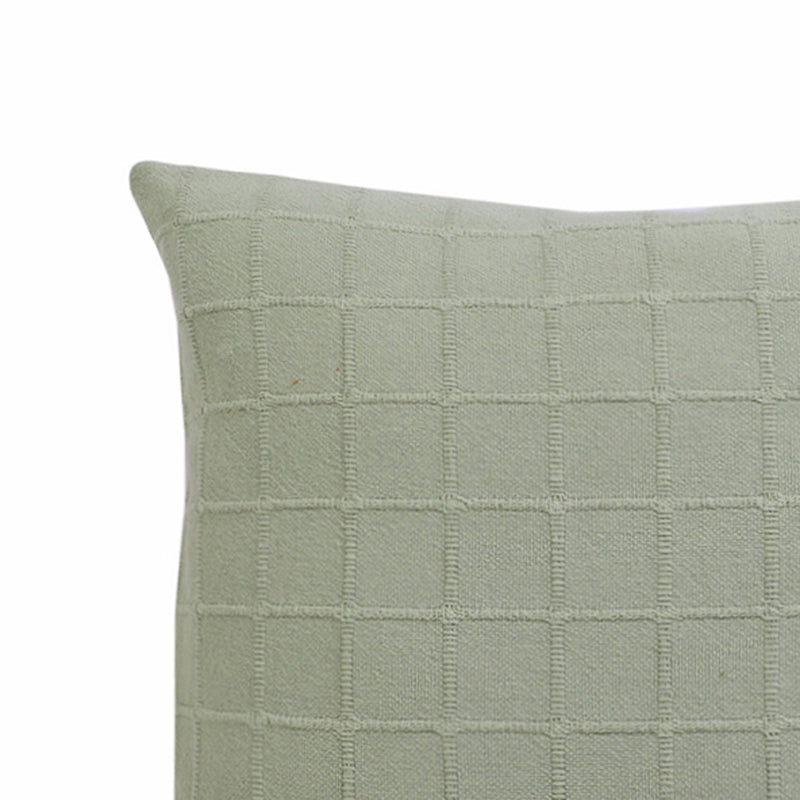Sicily Light Solid Cotton Cushion Cover (Green) - Set Of Two media 5