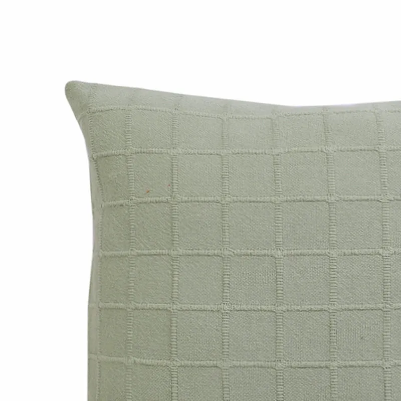 Sicily Light Solid Cotton Cushion Cover (Green) - Set Of Two media 5