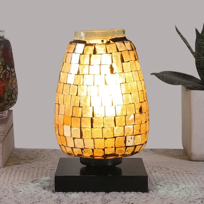 Prismate Mosaic Glass Table Lamp With Wooden Base media 3