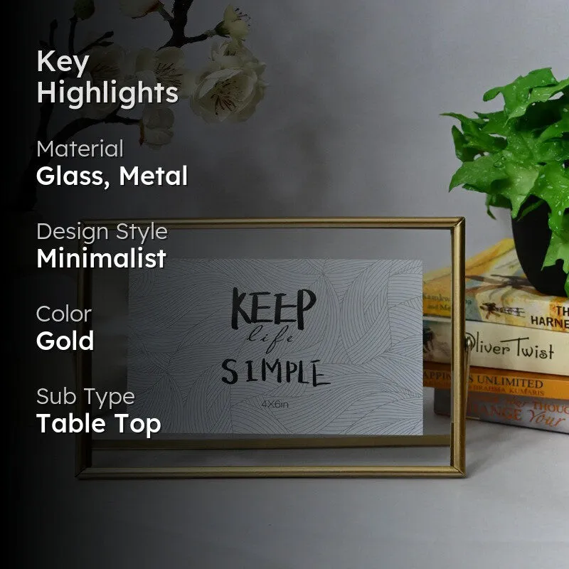 Vireon Metal & Glass Golden Frame media 2